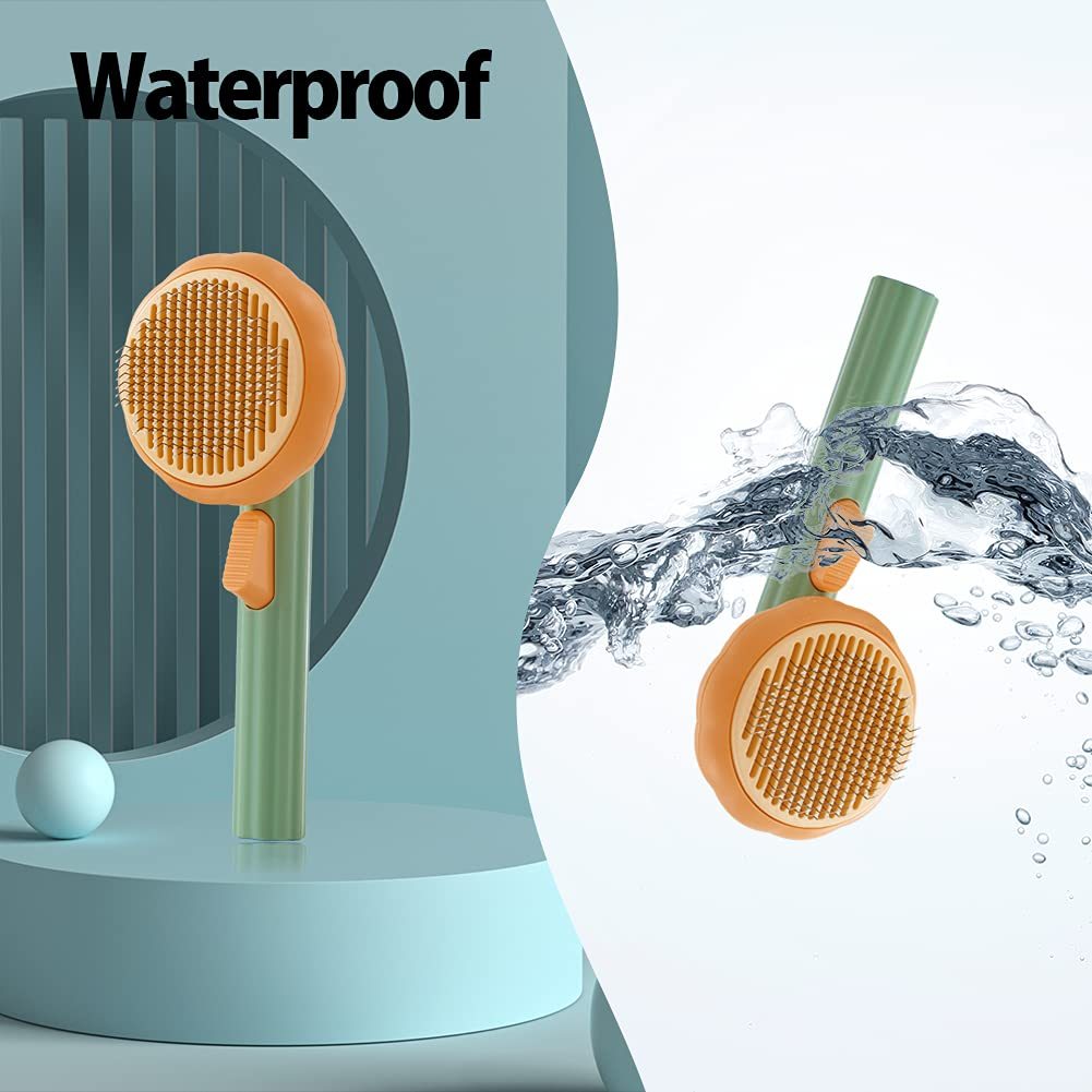 Pet Pumpkin Brush Pet Grooming Self Cleaning Slicker Brush For Dogs Cats Puppy Rabbit Cat Brush Grooming Gently Removes Loose Undercoat