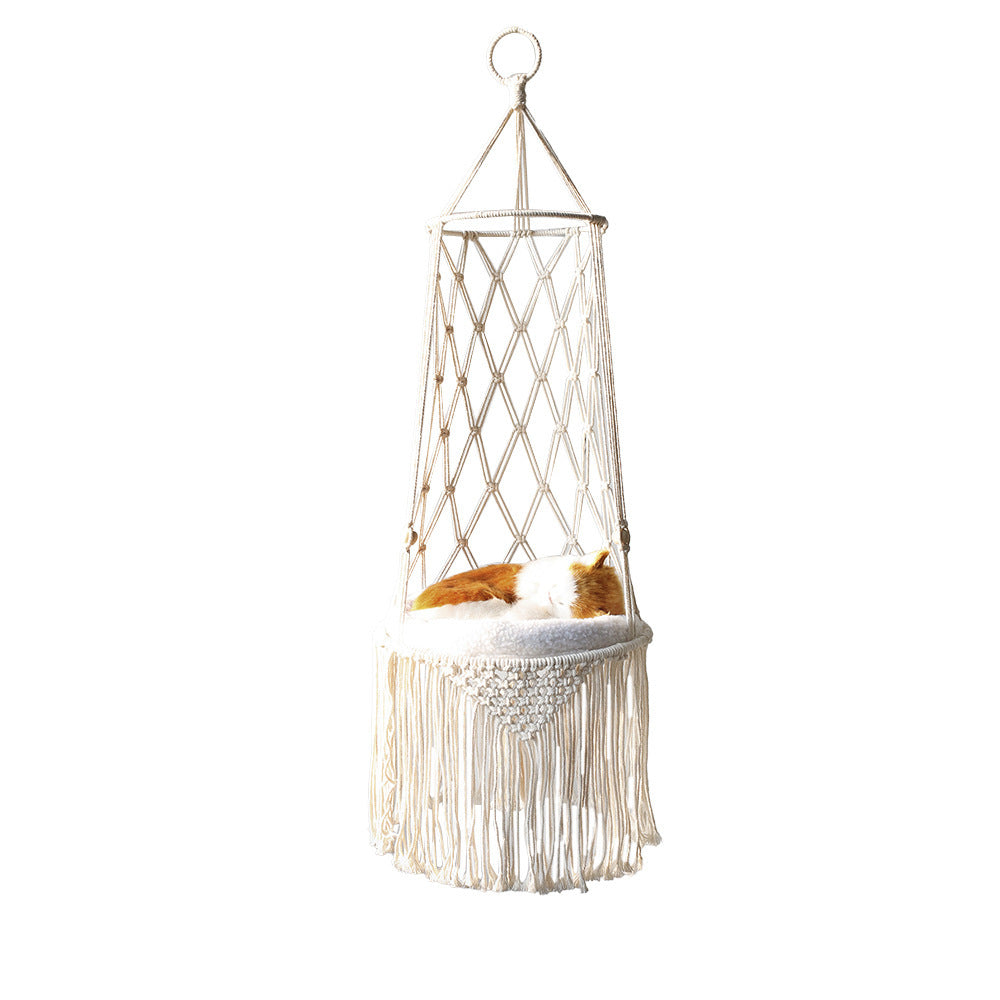 Macrame Hanging Cat Bed - Lily