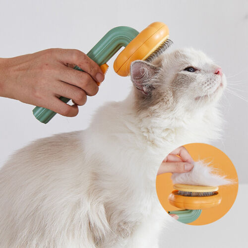 Pet Pumpkin Brush Pet Grooming Self Cleaning Slicker Brush For Dogs Cats Puppy Rabbit Cat Brush Grooming Gently Removes Loose Undercoat
