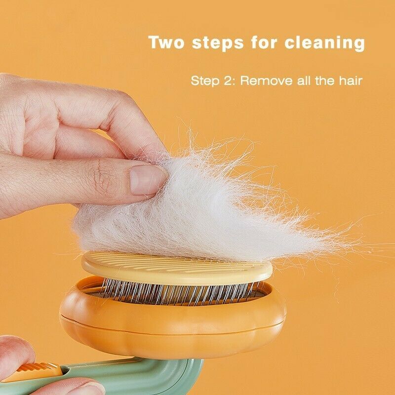 Pet Pumpkin Brush Pet Grooming Self Cleaning Slicker Brush For Dogs Cats Puppy Rabbit Cat Brush Grooming Gently Removes Loose Undercoat
