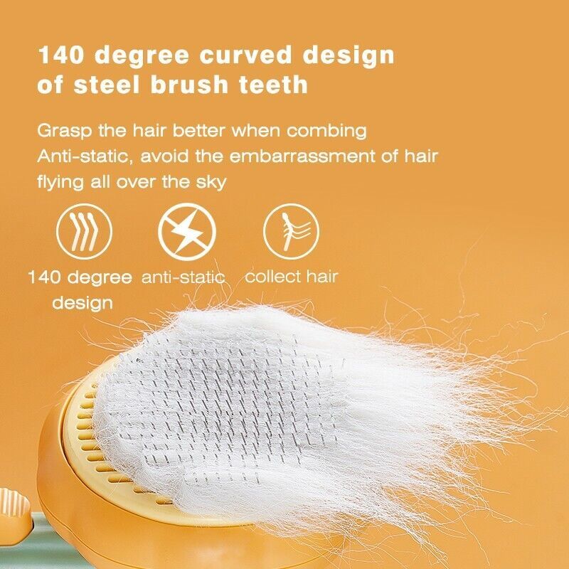 Pet Pumpkin Brush Pet Grooming Self Cleaning Slicker Brush For Dogs Cats Puppy Rabbit Cat Brush Grooming Gently Removes Loose Undercoat